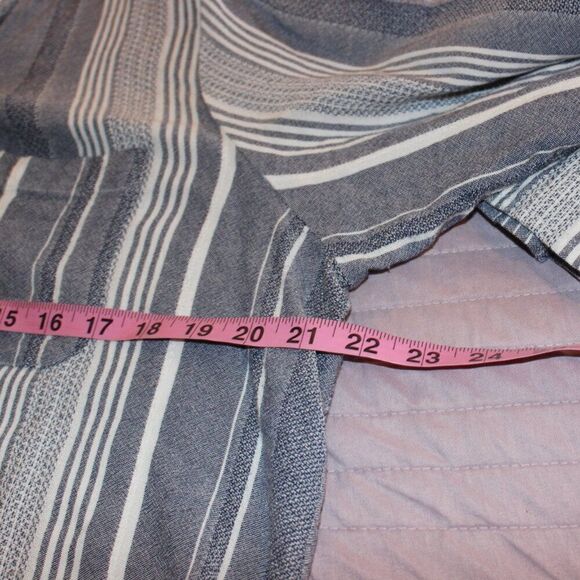 Anthropologie Maeve Striped Viscose Blend Button Down Shirt Women's Size 1X - Picture 10 of 11